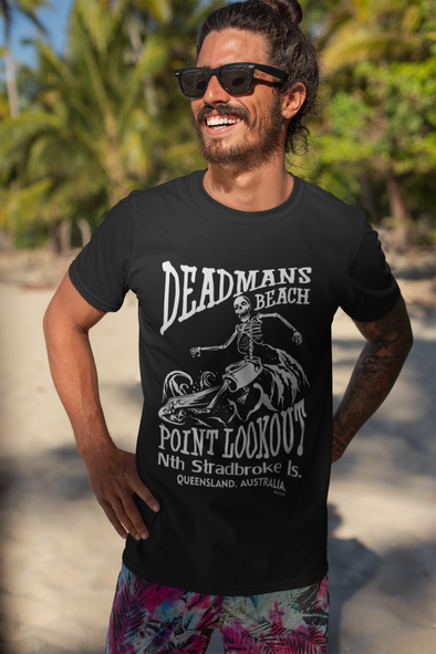 Deadman's Beach - Black Cotton T-Shirt